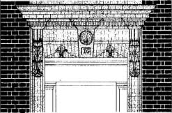 Carved gauged brickwork c.1717