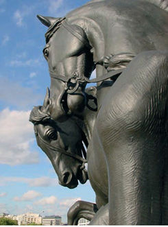 The retouched and rewaxed Quadriga, Wellington Arch, London