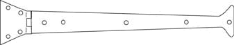 Drawing of strap hinge with base plate