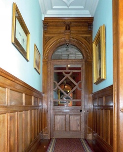 Timber fire door designed to replicate the original