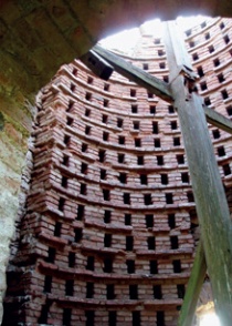 Dovecote inside ruined windmill