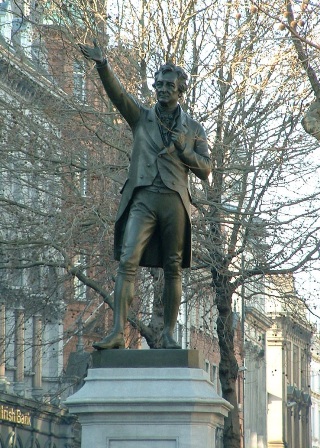 Bronze statue of Henry Gratton, Dublin.