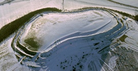 Air photograph of Battlesbury hillfort