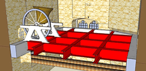 A diagram of a bell frame