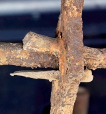 Close up of the copper wedges