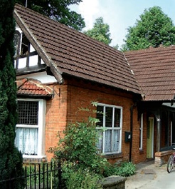 Roof tiled with modern concrete tiles