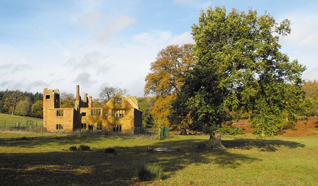 Dower House, a ruined hunting lodge, set in historic parkland