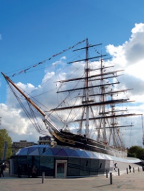 Exterior of the ship and visitor centre