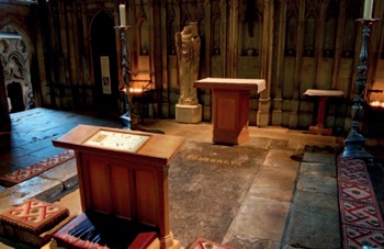 The cathedral feretory which houses St Cuthbert's tomb