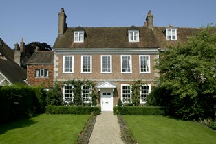 Georgian brick facade of earlier timber framed villa