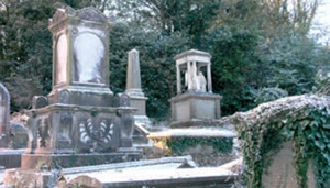 Two-stage Greek Revival monument with crossed palm relief decoration