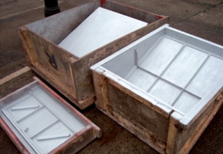 (And right) Completed window patterns from which moulds can be produced