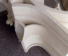 Stone indent with delicate textured finish