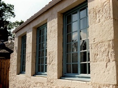 Limewashed masonry