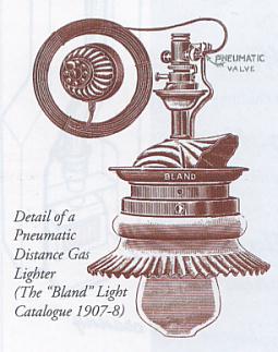 Pneumatic distance gas lighter