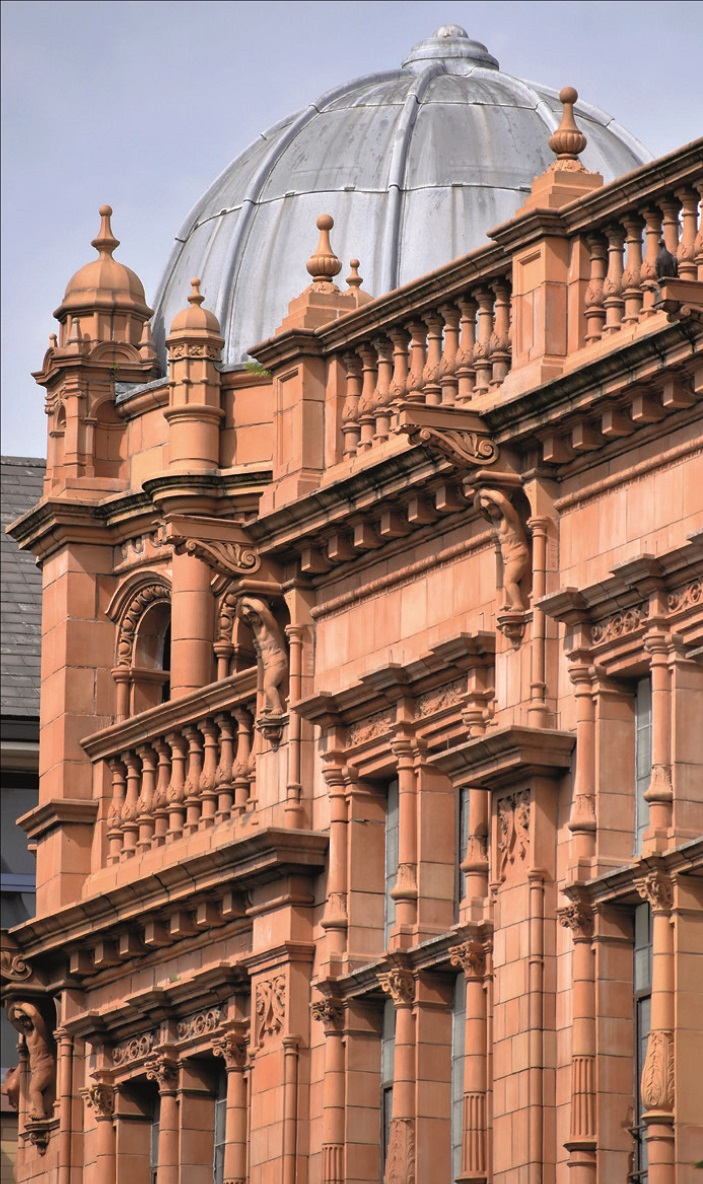 The exterior of a historic building with cathodic protection