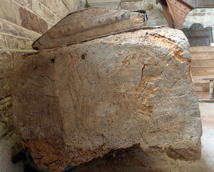The end of the 13th century dug-out chest at St Weonards Church, St Weonards, Herefordshire