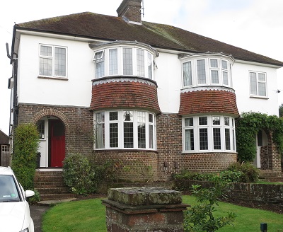 Image showing a typical semi-detached house which had its interior environment monitored to assess the humidity levels