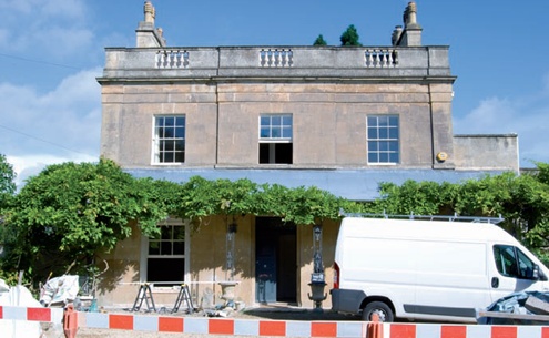 Listed building with work underway 