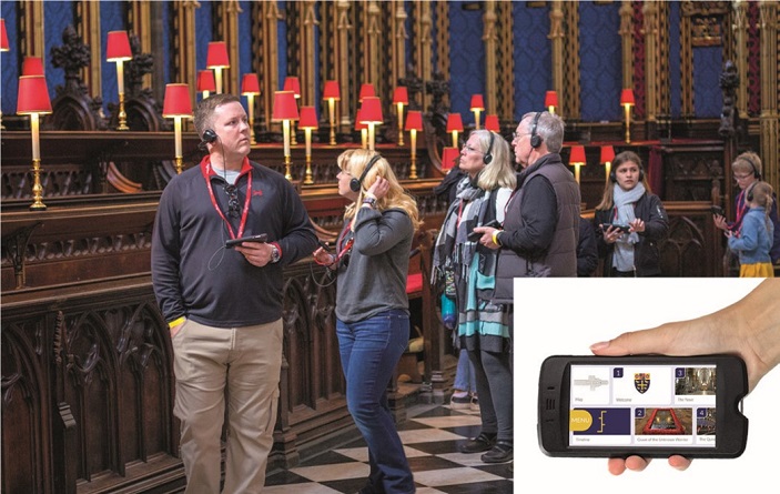 Handheld devices which uses media to educate visitors