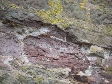 Surface delamination of inappropriately pointed stonework