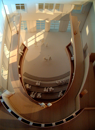 Architect's model of new theatre interior
