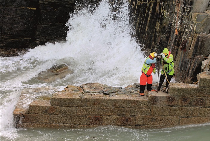 Portreath's harbour wall