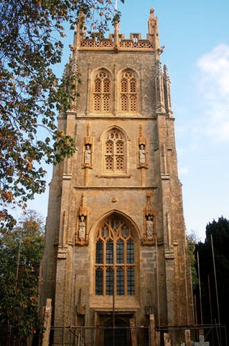 Exterior of the tower of St Mary the Virgin, Isle Abbots near Taunton