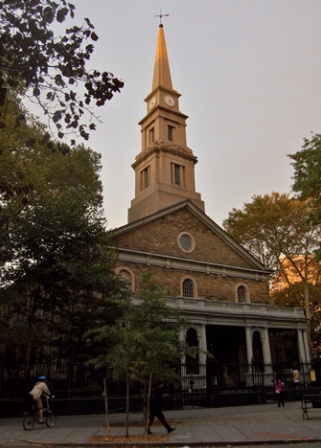 St Mark’s Church-in-the-Bowery: facade and spire