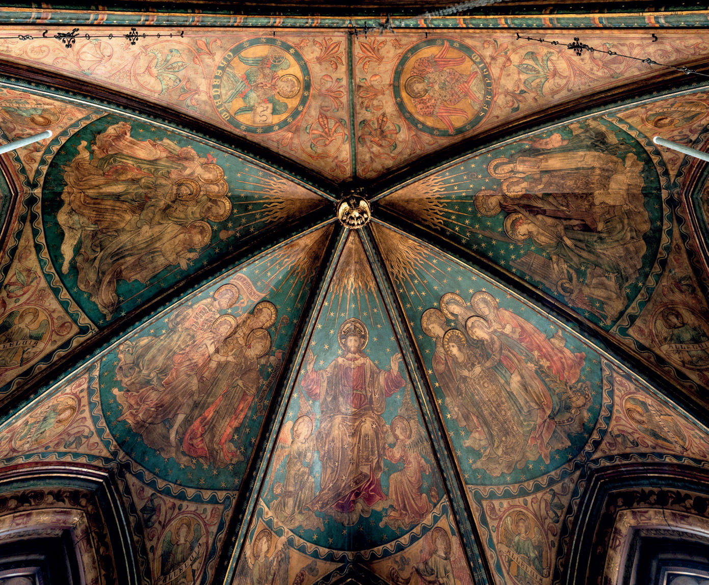 The chancel ceiling after conservation