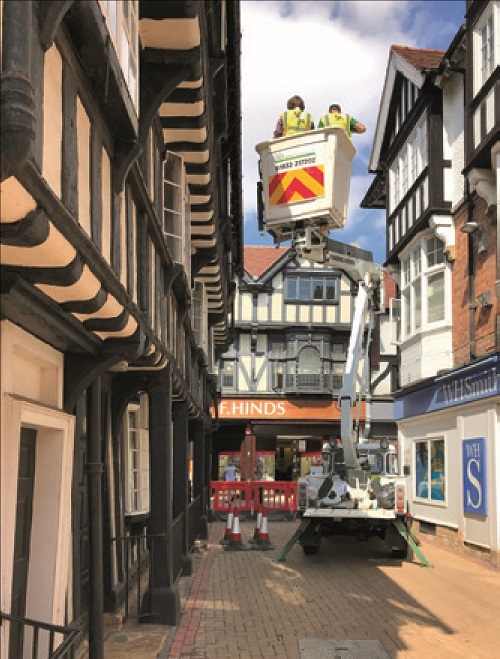 Surveying a timber framed building