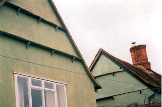 Pentice boards fitted to gable