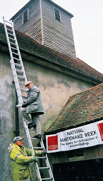 Church repair work being carried out as part of the SPAB's national maintenance week