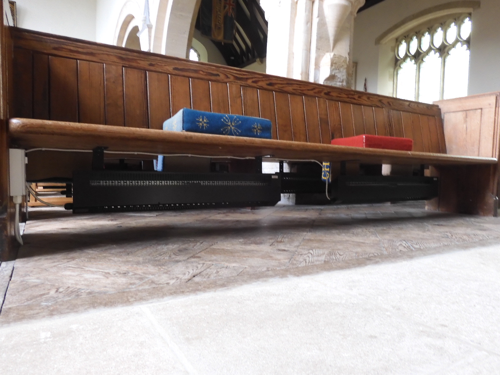 Under pew heaters St Andrews Church Chedworth