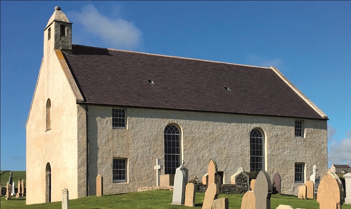 St Peter's, Sandwick, restored and now used to host events.