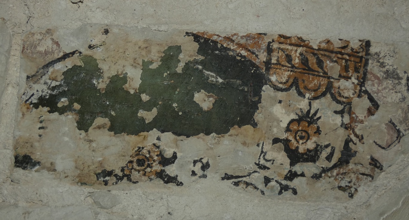 Uncovered medieval paint work