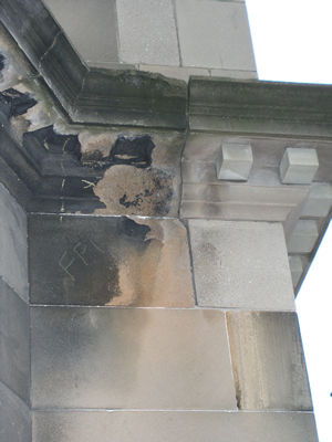 Damage to historic building fabric