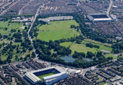 Aerial view of Stanley Park and surroundings