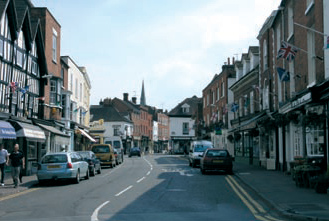 Town centre of Upton on Severn, Gloucestershire