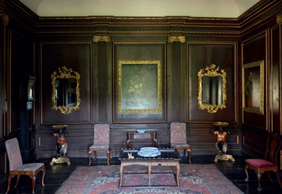 The panelled interior of the Balcony Room