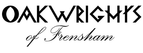 The  name of the company as if carved out of wood