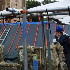 Roof repairs being carried out at St Cuthbert's 