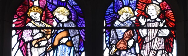 Cherubs in stained glass by Victoria Whall